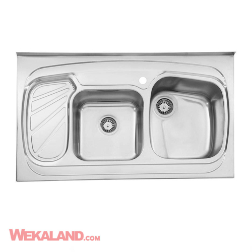 تصویر سینک ظرفشویی استیل البرز مدل 611 روکار