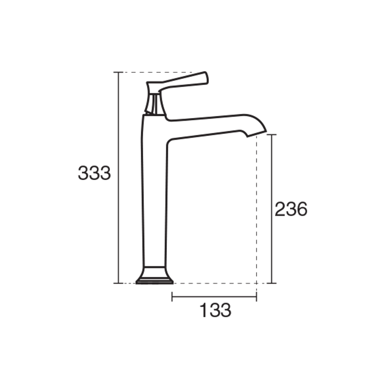 تصویر شیر روشویی پایه بلند کی دبلیو سی مدل کلاسیک