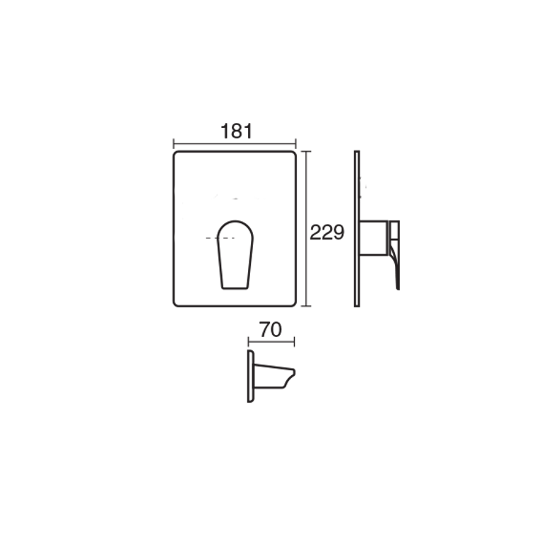 تصویر شیر حمام توکار کی دبلیو سی مدل ورونا تیپ 2
