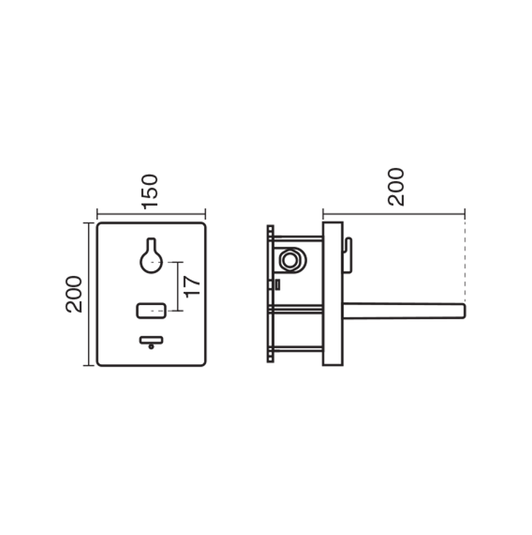 تصویر شیر روشویی توکار کی دبلیو سی مدل آوا الکترونیک