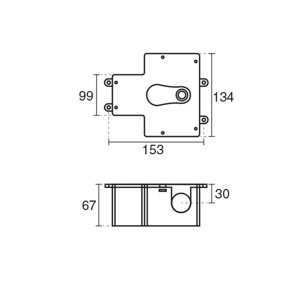 تصویر شیر مرکزی روشویی توکار کی دبلیو سی مدل آوا الکترونیک