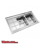 تصویر  سینک ظرفشویی استیل البرز مدل 761روکار