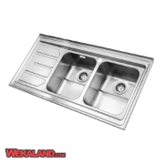 تصویر  سینک ظرفشویی استیل البرز مدل 763 روکار