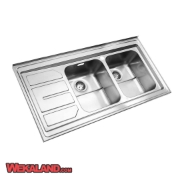 تصویر  سینک ظرفشویی استیل البرز مدل 763 روکار