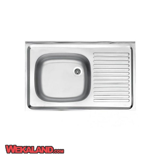 تصویر  سینک ظرفشویی استیل البرز مدل ساحل 50*80 روکار
