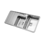 تصویر  سینک ظرفشویی استیل البرز مدل 856 توکار