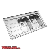 تصویر  سینک ظرفشویی استیل البرز مدل 764 روکار