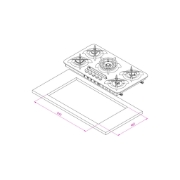 تصویر  اجاق گاز  صفحه ای کن مدل  IG503