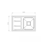 تصویر  سینک ظرفشویی کن مدل 4112 توکار