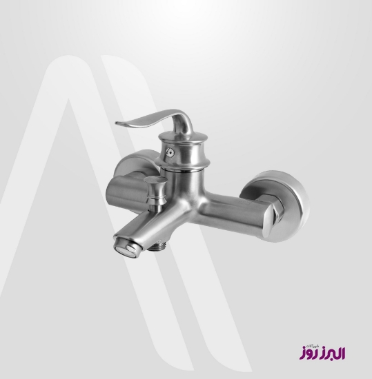 تصویر  شیر حمام البرز روز مدل پروشات استیل مات