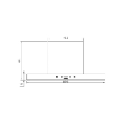 تصویر  هود فلت استیل البرز مدل SA208