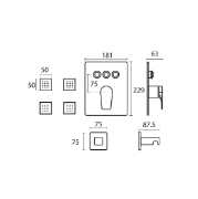 تصویر  شیر حمام توکار کی دبلیو سی مدل ورونا تیپ 5 بادی جت