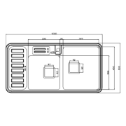 تصویر  سینک ظرفشویی استیل البرز مدل 852 توکار
