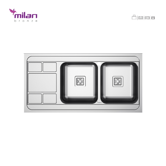 تصویر  سینک ظرفشویی میلان مدل 5011 روکار