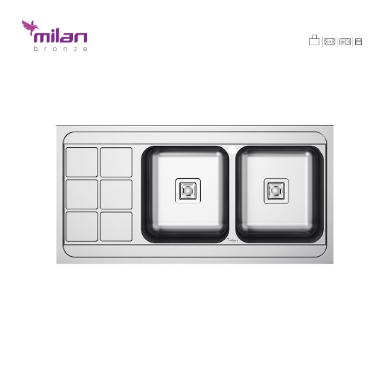 تصویر  سینک ظرفشویی میلان مدل 5013 روکار