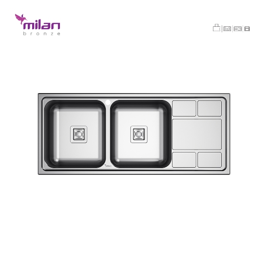 تصویر  سینک ظرفشویی میلان مدل 5010 توکار