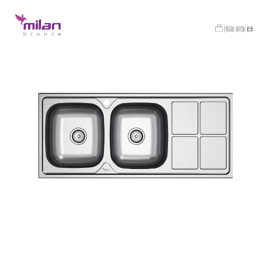 تصویر  سینک ظرفشویی میلان مدل 7010 توکار