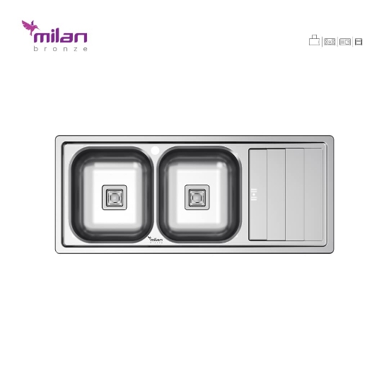 تصویر  سینک ظرفشویی میلان مدل 1012 توکار