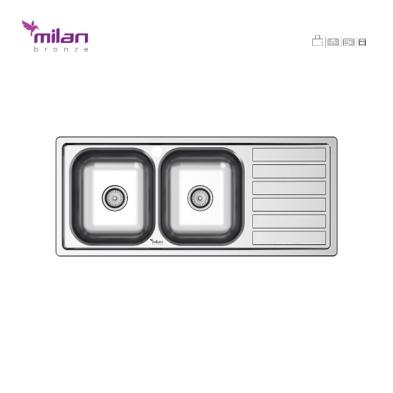 تصویر  سینک ظرفشویی میلان مدل 1020 توکار