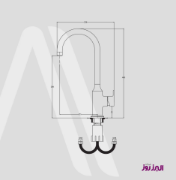 تصویر  شیر ظرفشویی البرز روز مدل ویزارد طلایی