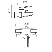 تصویر  شیر حمام کی دبلیو سی مدل دومو 2