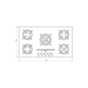 تصویر  اجاق گاز صفحه ای کن مدل CG8505