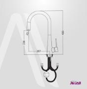 تصویر  شیر ظرفشویی البرز روز مدل آبنوس 