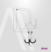 تصویر  شیر ظرفشویی دو منظوره البرز روز مدل نگین 