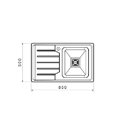 تصویر  سینک ظرفشویی بیمکث مدل 932 توکار