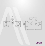 تصویر  شیر حمام البرز روز مدل کروز کروم