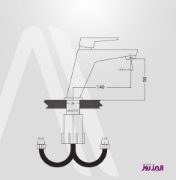 تصویر  شیر روشویی البرز روز مدل کروز کروم