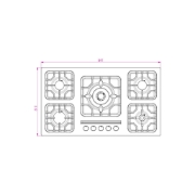 تصویر  اجاق گاز صفحه ای کن مدل 523S