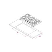 تصویر  اجاق گاز صفحه ای کن مدل 523S